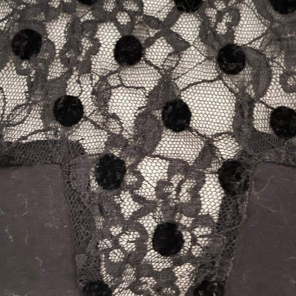 FREE PEOPLE BLACK LACE ABD LYCRA BODYCON DRESS   LARGE - Picture 7 of 11